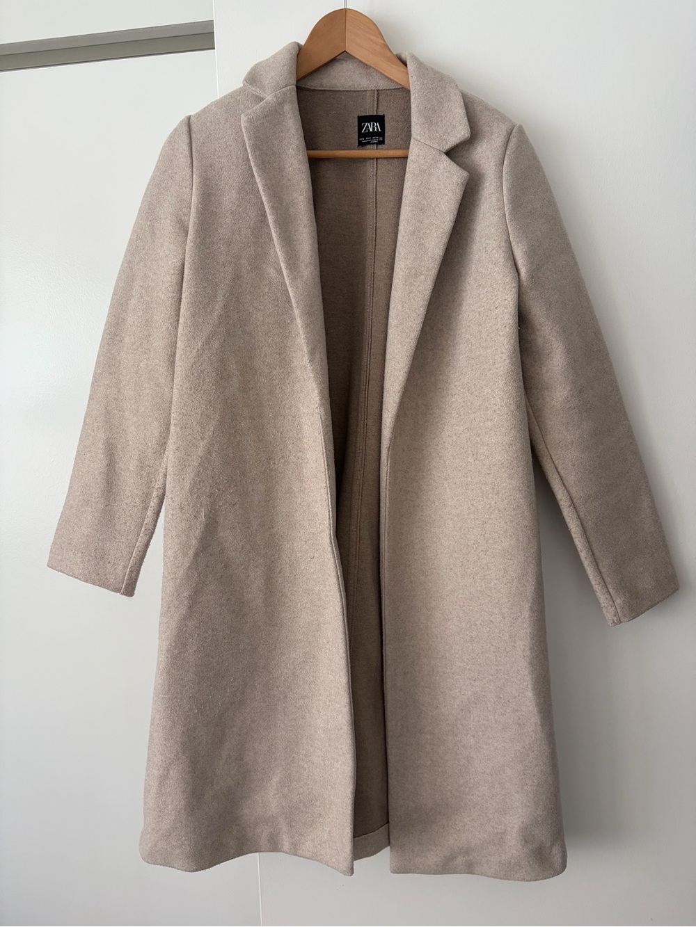 ZARA Beige Open-Front Trench Coat